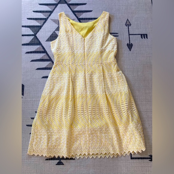 Tahari by ASL Butter Tea Dress, Size 14 - Picture 16 of 16